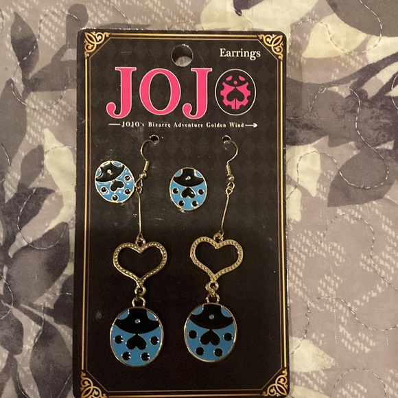 JJBA Earrings - Polnareff, Bucciarati and Giorno (SOLD) - Picture 4 of 4